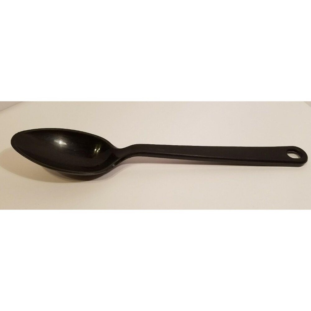 Vintage Tailor Made Products #2 Black Nylon Plastic Solid Spoon 11 1/2 inches